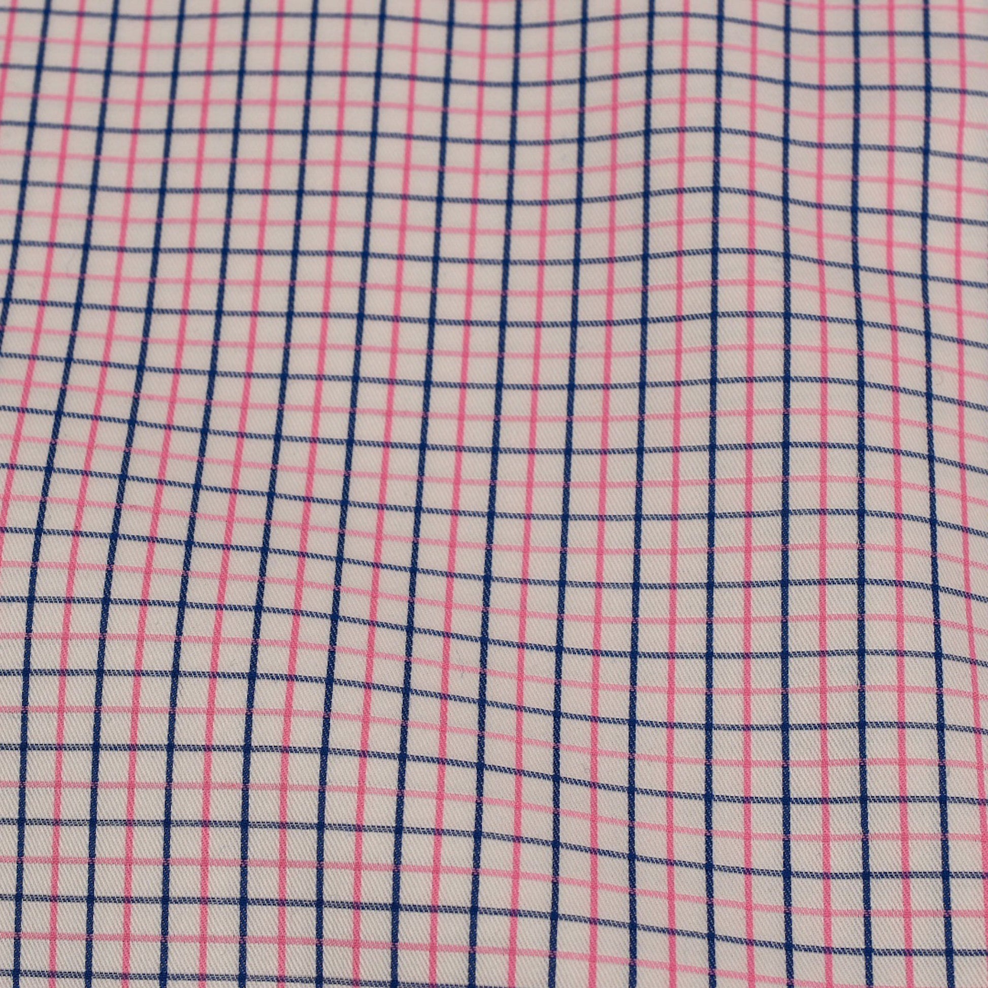 Navy Pink White Plaid Shirt - Yeossal & Co