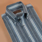 [Open Box - Like New] Thomas Mason Indigo/White Multi - Stripes Shirt - SS005 - Yeossal & Co