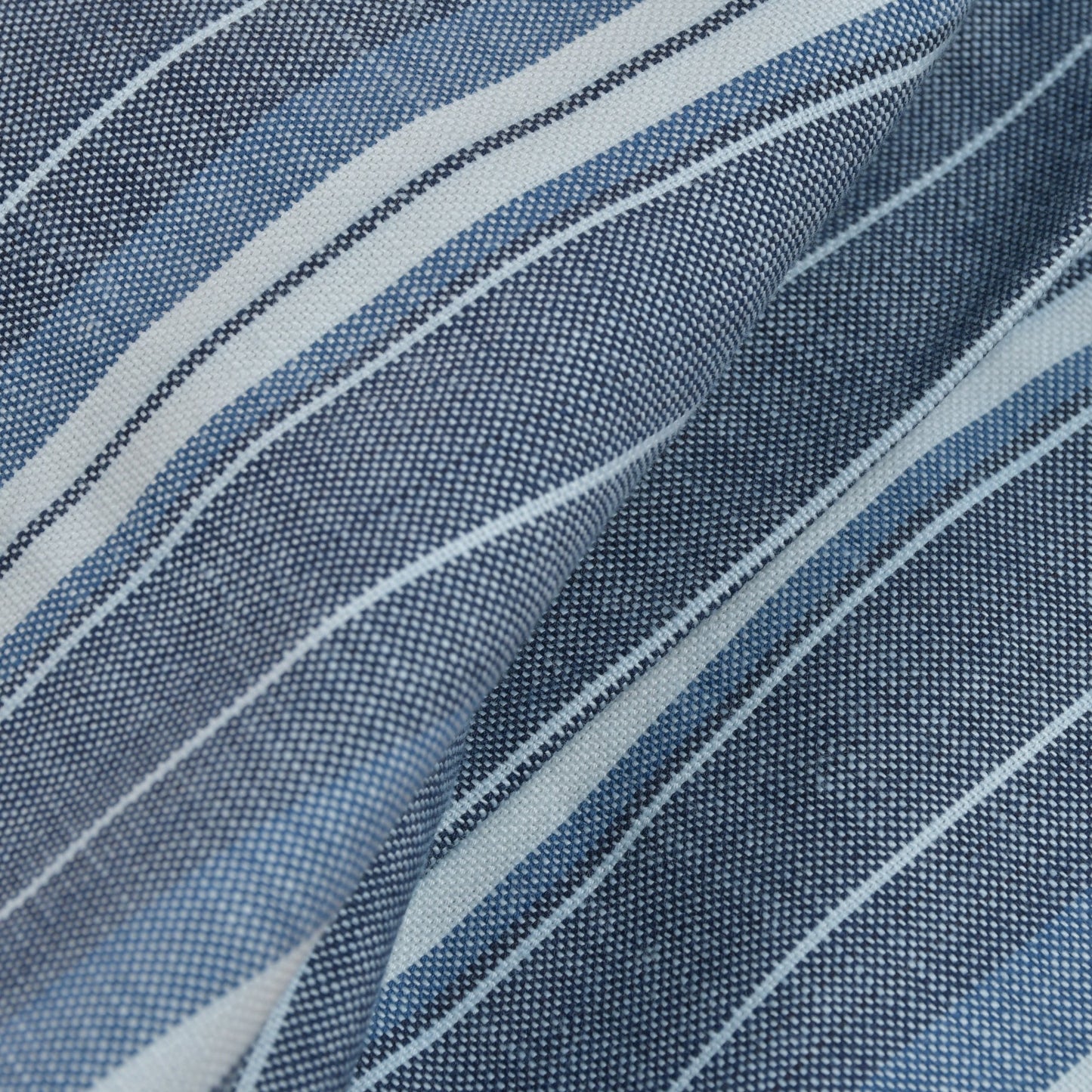 [Open Box - Like New] Thomas Mason Indigo/White Multi - Stripes Shirt - SS005 - Yeossal & Co