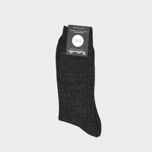 Packington Rib Merino Wool Men's Socks - Yeossal & Co