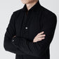Black Stretch-Cotton Pique Polo Shirt MFC0405