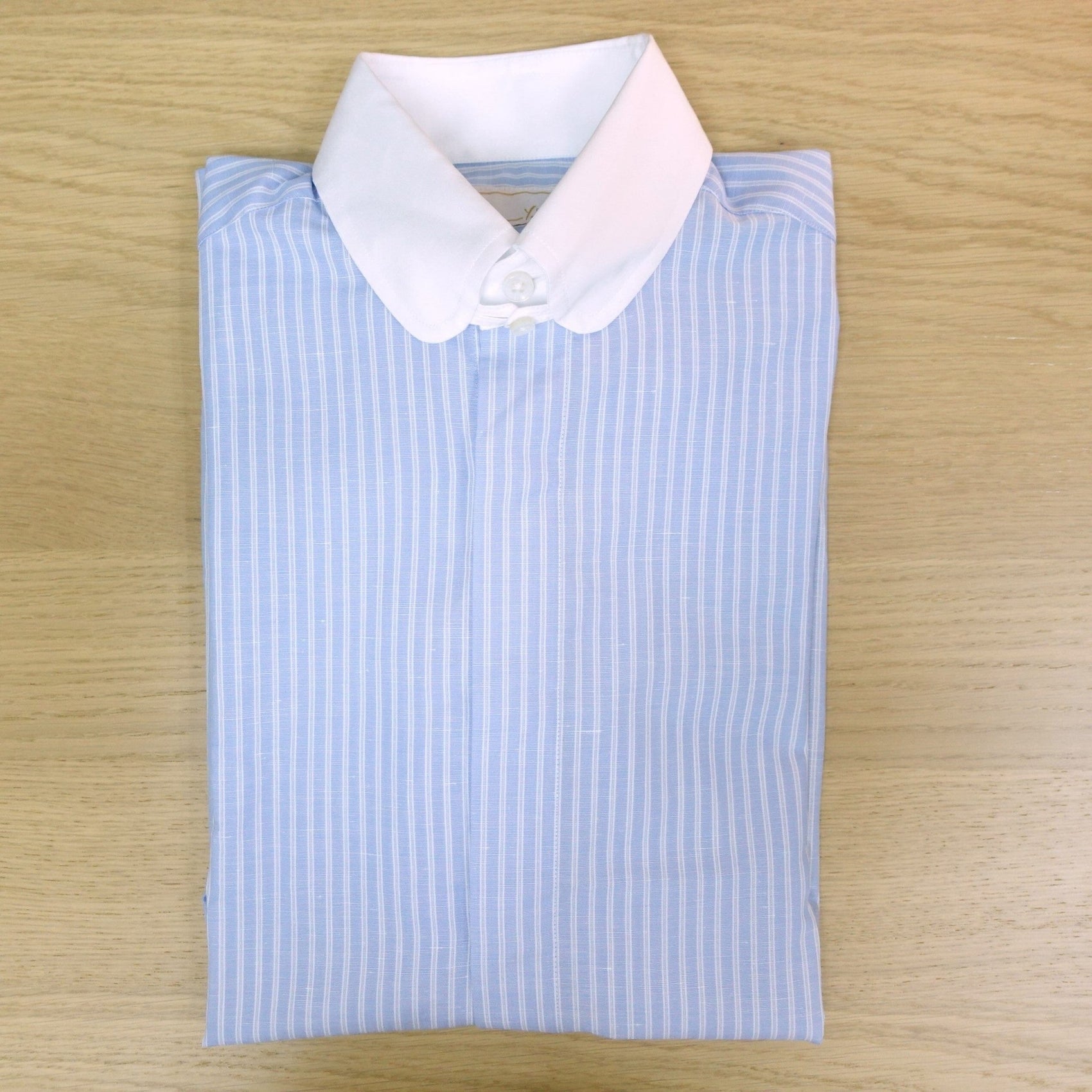 [Sample] Blue Reverse Stripe Shirt - SS032 - Yeossal & Co