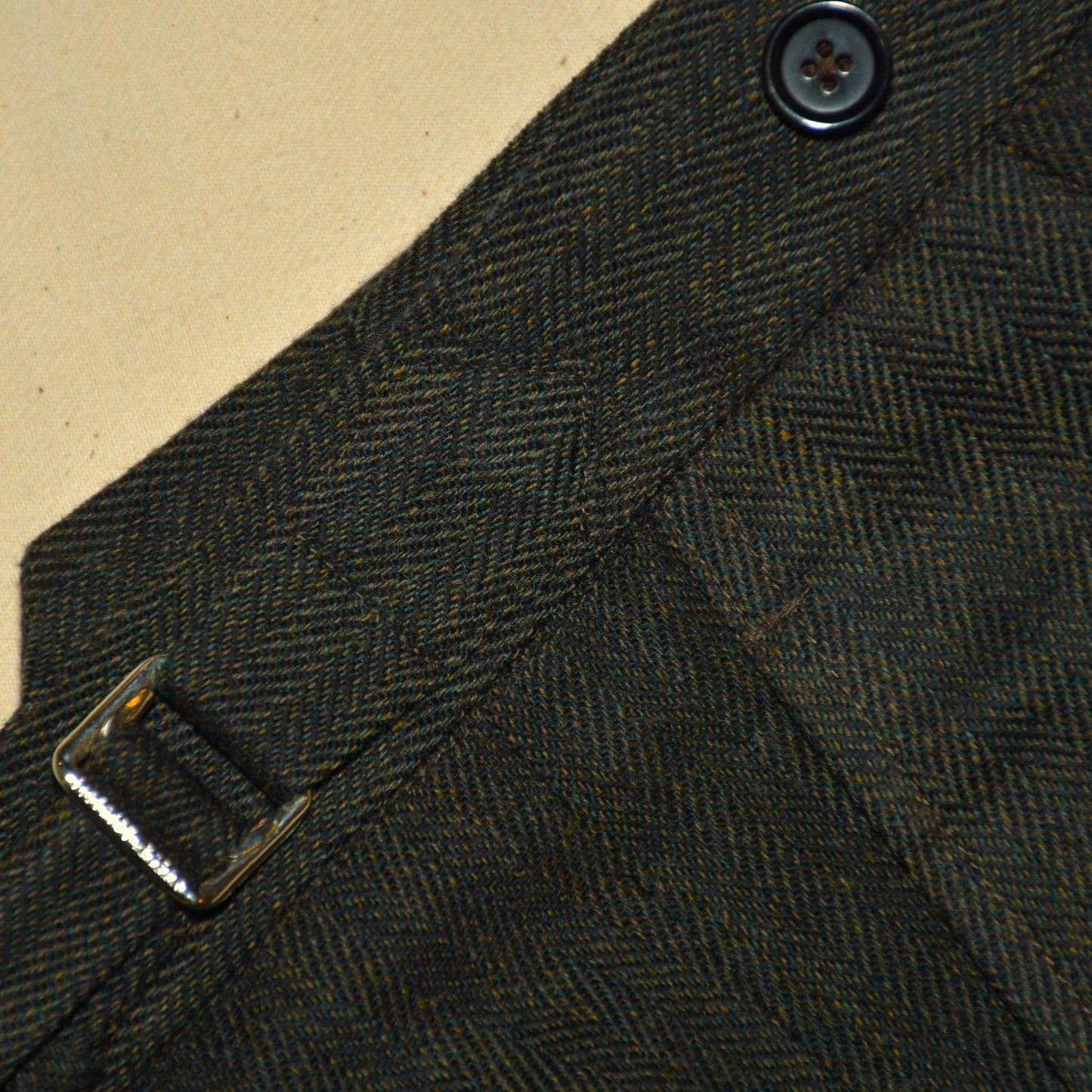 [Sample] Lanitex Wool Herringbone Trousers - ST090 - Yeossal & Co
