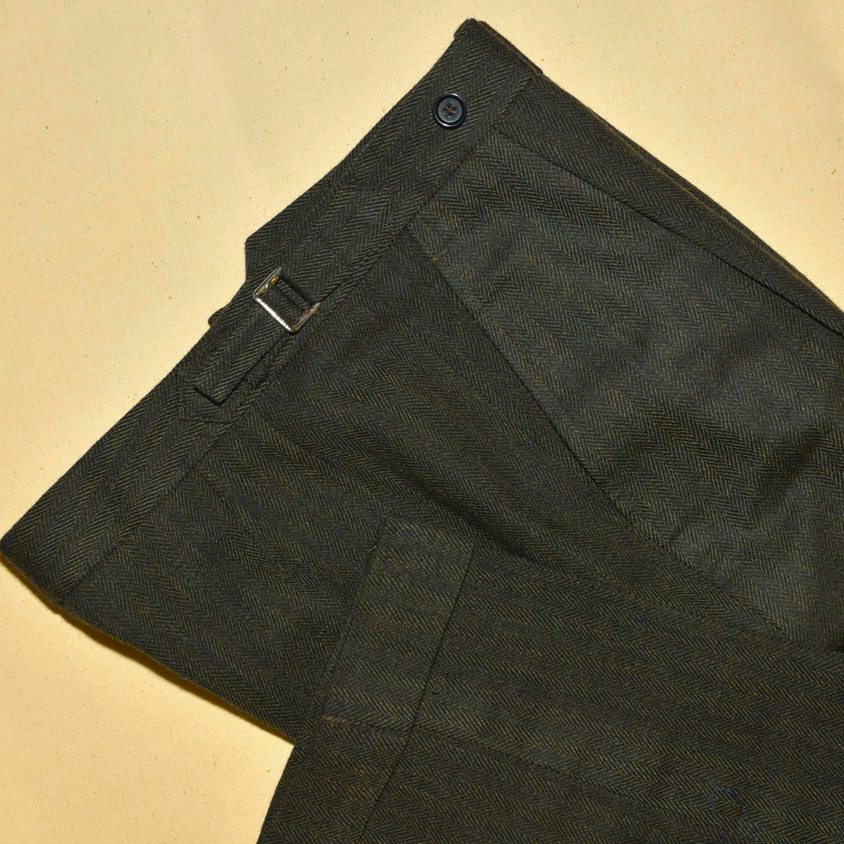 [Sample] Lanitex Wool Herringbone Trousers - ST090 - Yeossal & Co