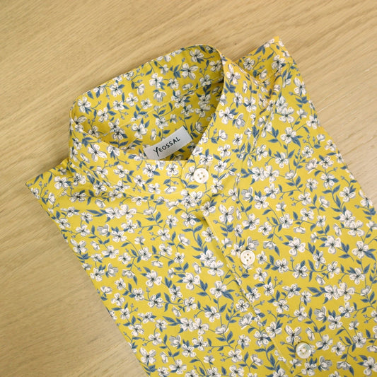 [Sample] Liberty Yellow Peach Blossom Shirt - SS040 - Yeossal & Co