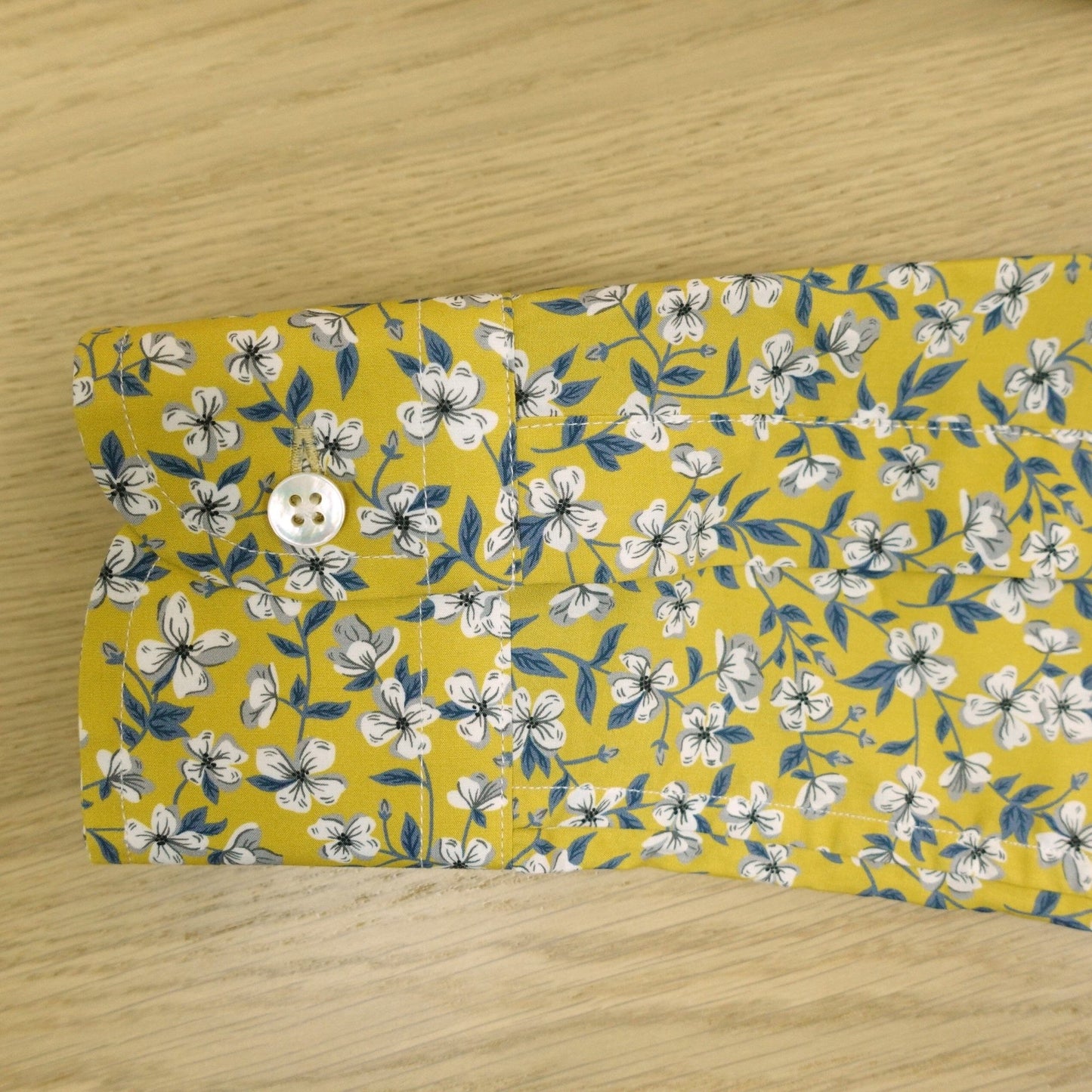 [Sample] Liberty Yellow Peach Blossom Shirt - SS040 - Yeossal & Co
