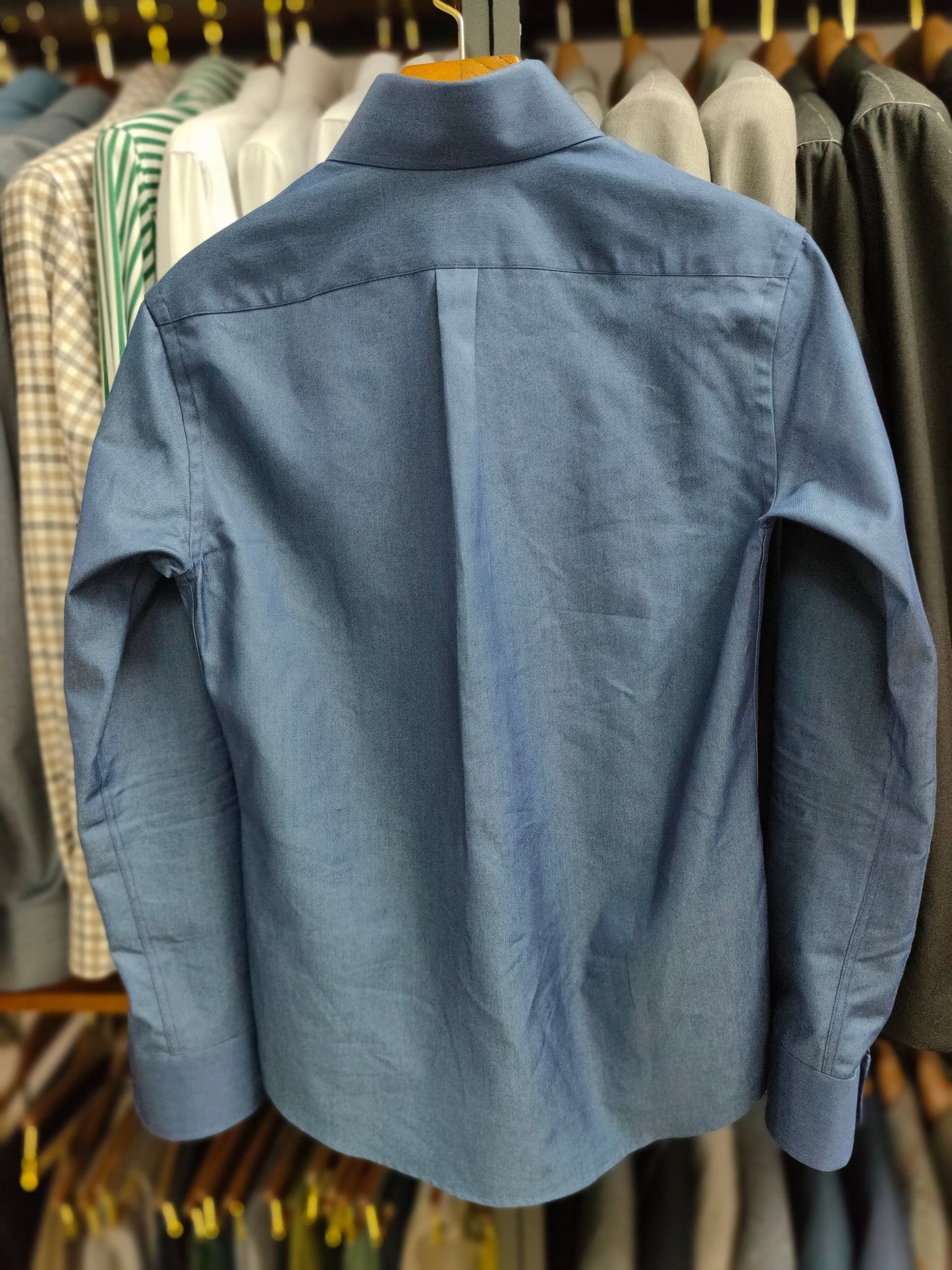 [Sample] Thomas Mason Blue/Indigo Mirror Shirt - SS061 - Yeossal & Co