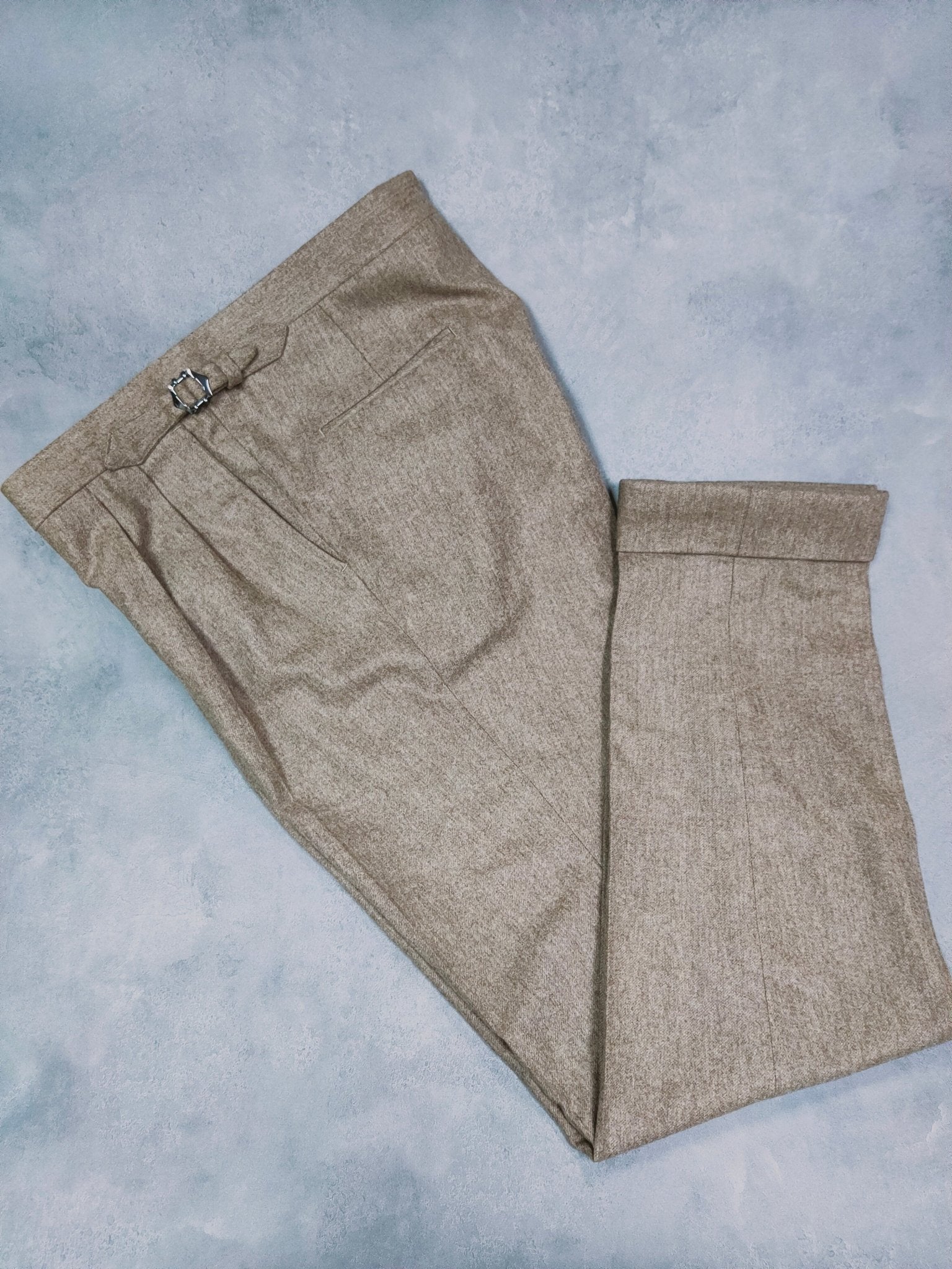 [Sample] VBC Flannel S110 Biscuit Trousers - ST132 - Yeossal & Co