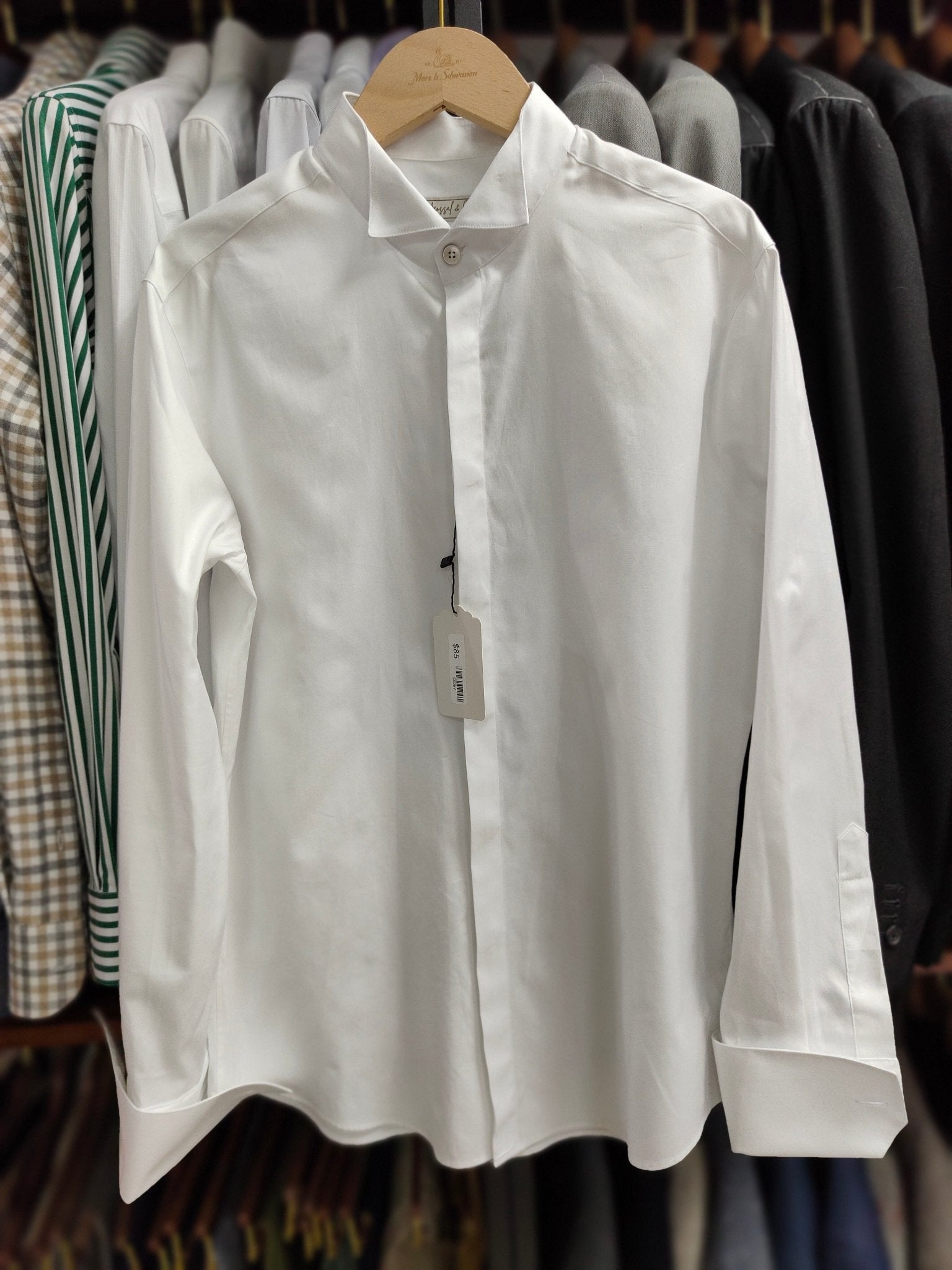 [Sample] White Long Sleeves Shirt - SS057 - Yeossal & Co
