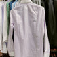 [Sample] White w/ Purple Stripes Long Sleeves Shirt - SS049 - Yeossal & Co