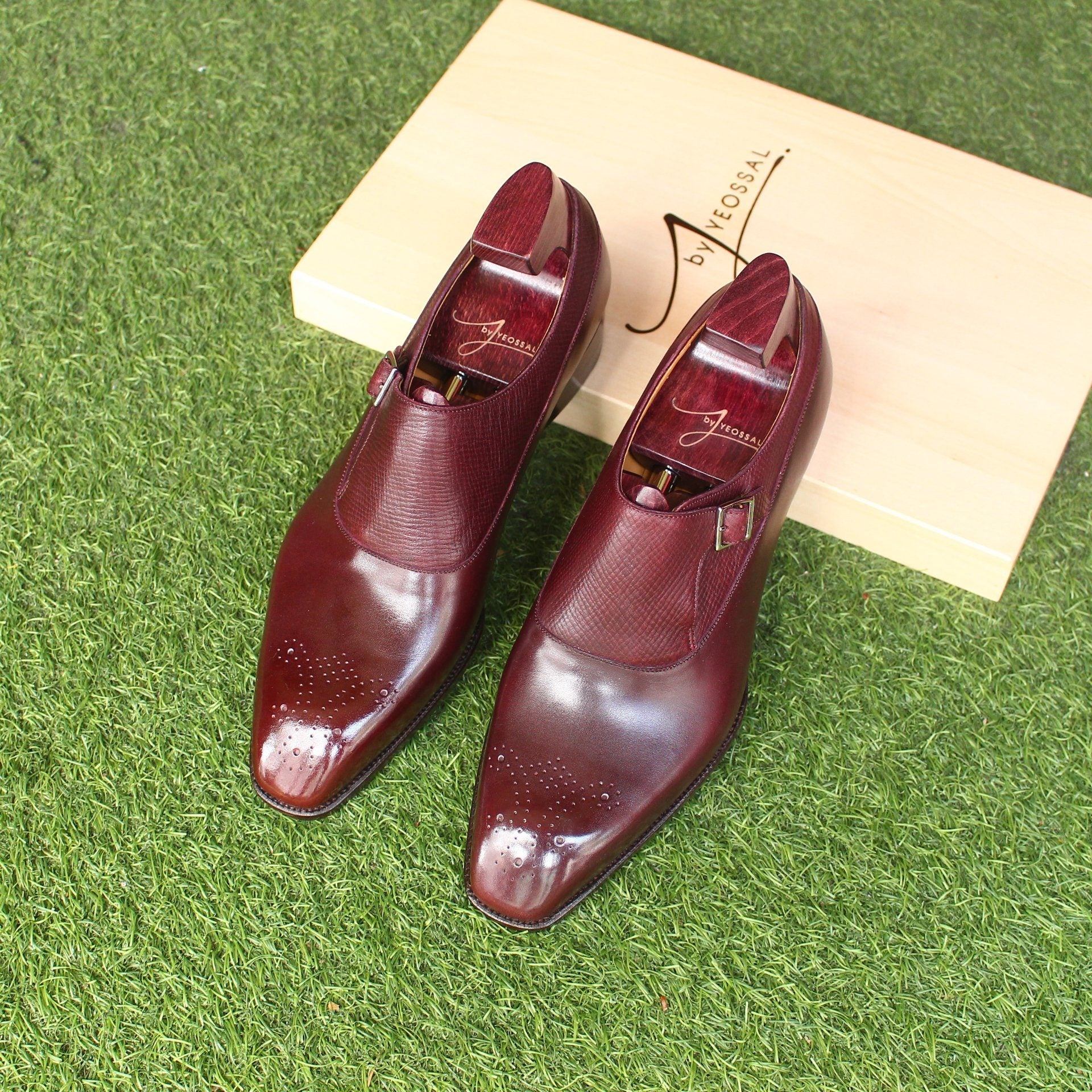 Surrey Single Monk Strap Shoes - Yeossal & Co