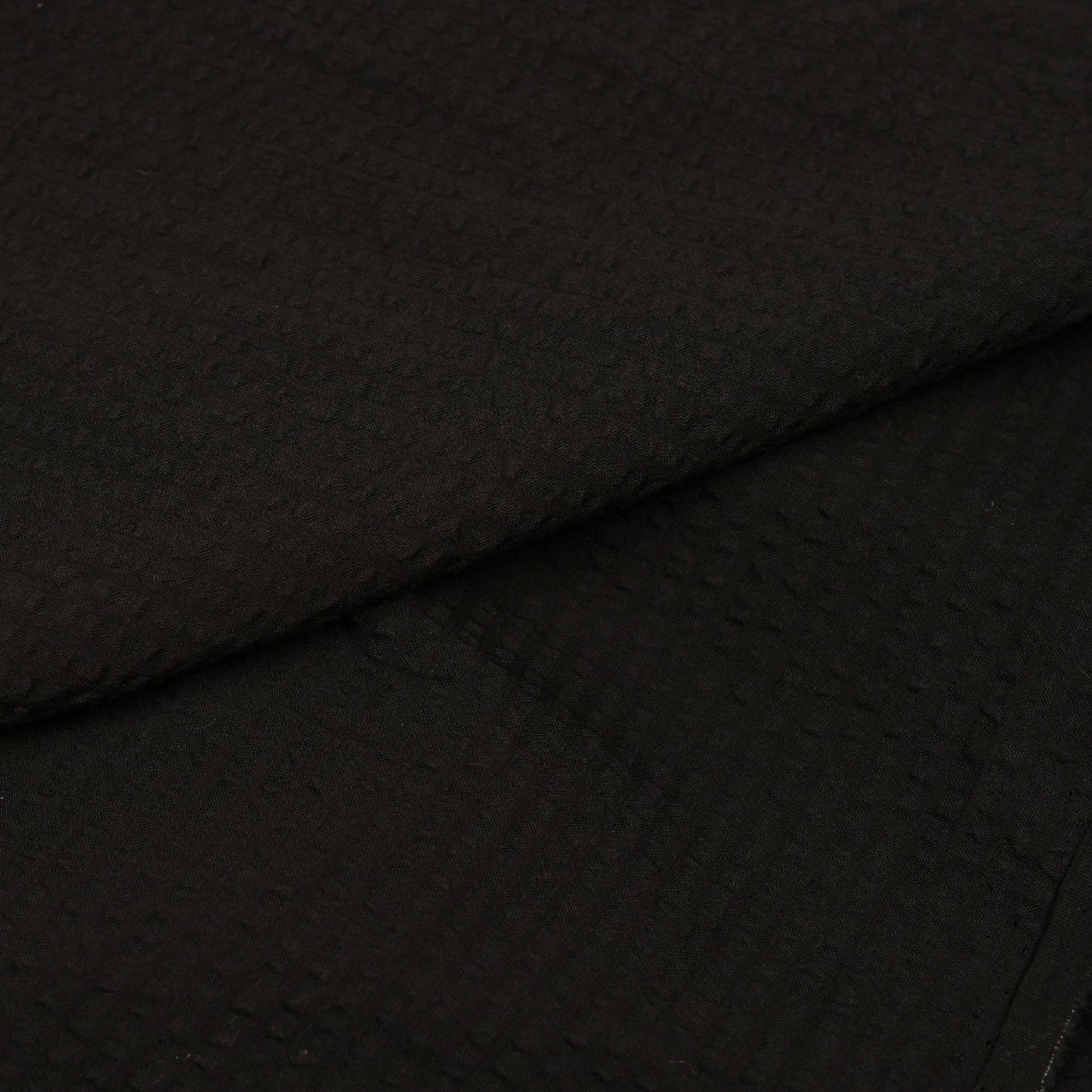 Thomas Mason Black Seersucker Shirt - Yeossal & Co