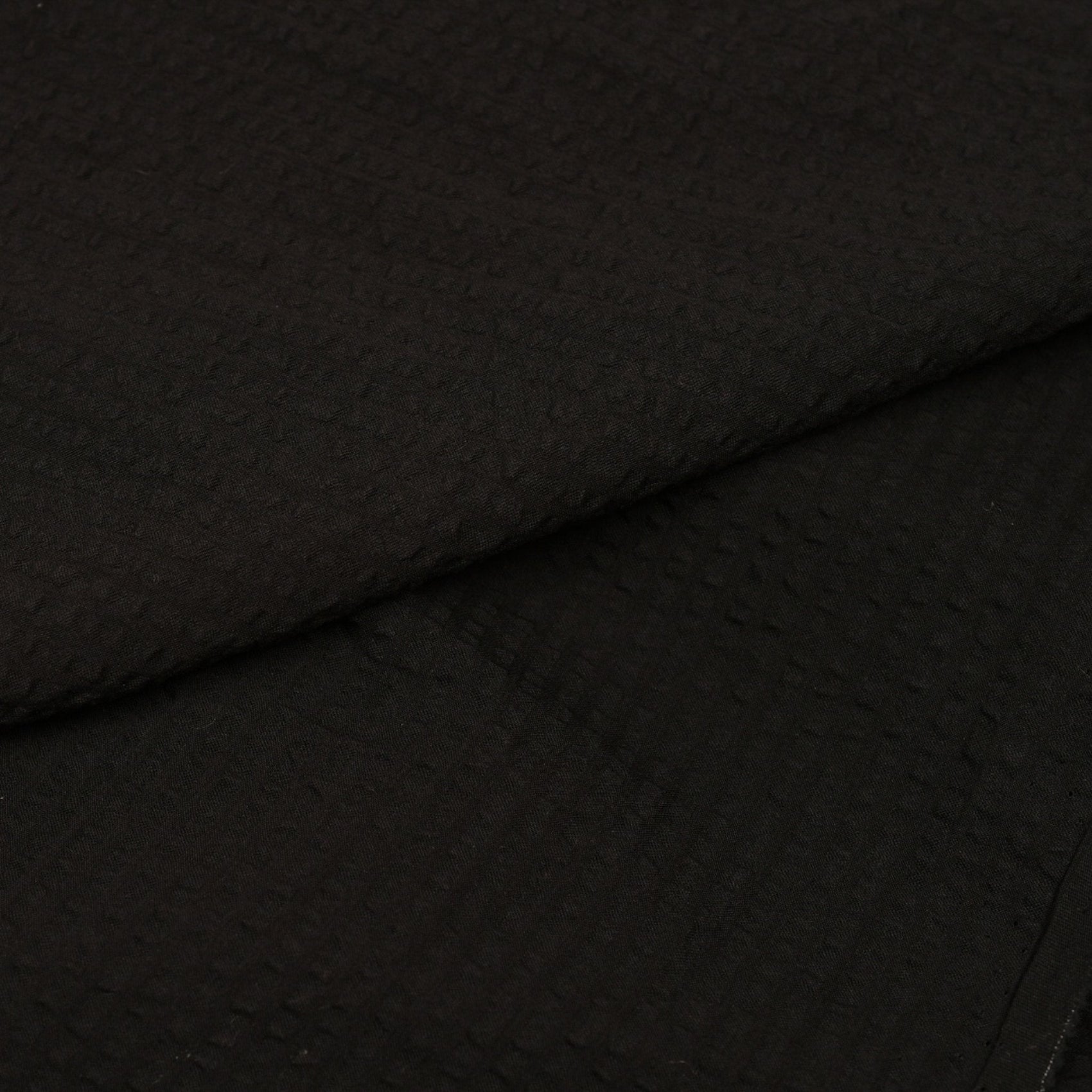 Thomas Mason Black Seersucker Shirt - Yeossal & Co