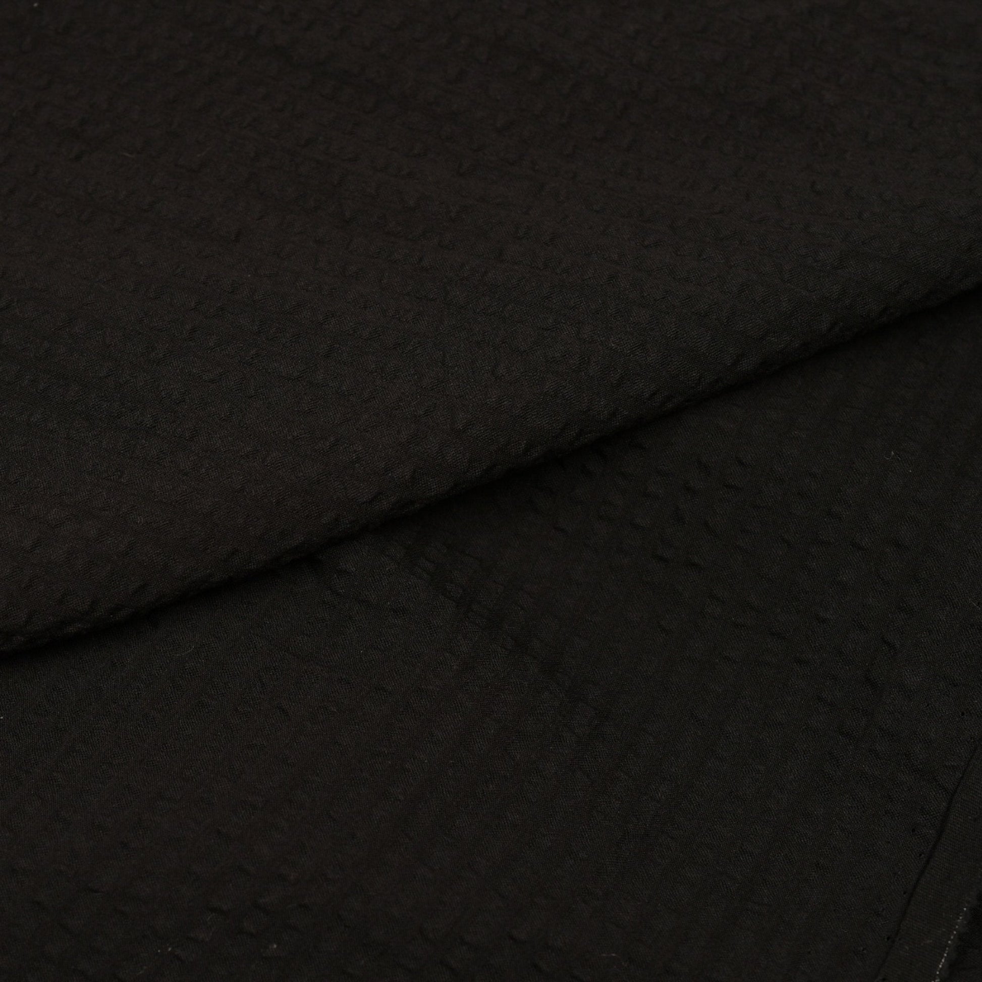 Thomas Mason Black Seersucker Shirt - Yeossal & Co