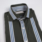 Thomas Mason Green/White/Blue Stripes Regent Shirt MFC0474 - Yeossal & Co