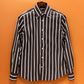 Thomas Mason Grey/Navy/White Stripes Shirt - Yeossal & Co