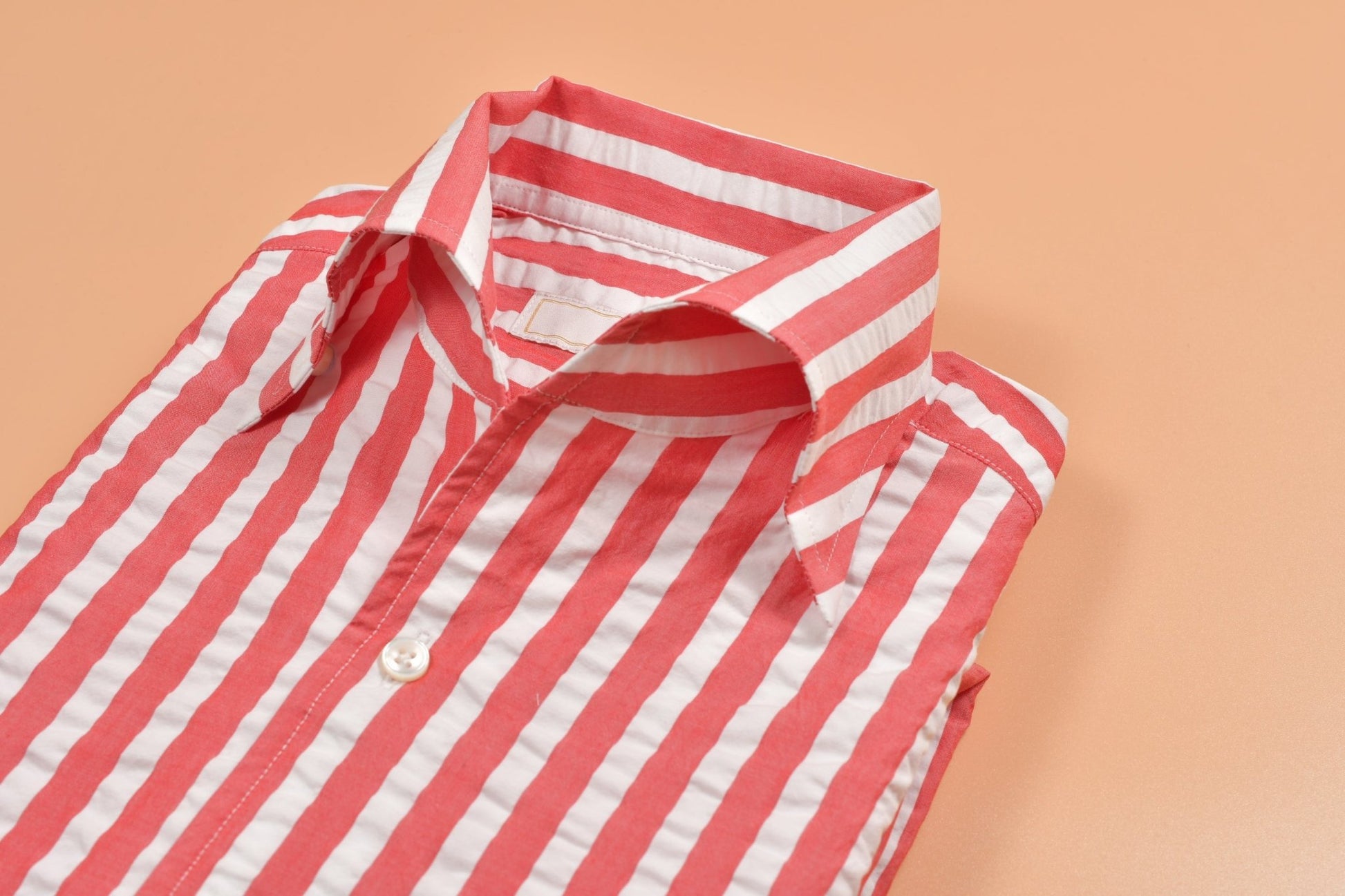 Thomas Mason Red/White Stripes Seersucker - Yeossal & Co