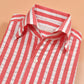 Thomas Mason Red/White Stripes Seersucker - Yeossal & Co