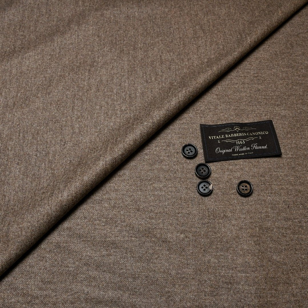 VBC Flannel S110 Biscuit Wool Trousers MUW0389 - Yeossal & Co
